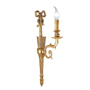WALL SCONCES FRENCH GOLD D. 30CM,   H. 50CM,   BULBS 2XE14