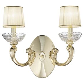 WALL SCONCES FRENCH GOLD D. 102CM,   H. 79CM,   BULBS 10XE14