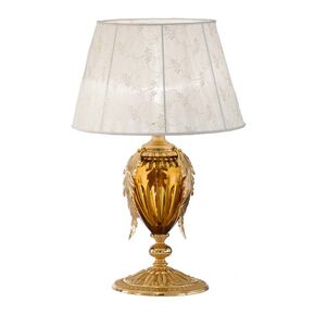 TABLE LAMPS SANDED GOLD PLATED D. 50CM,   H. 75CM,   BULBS 1XE27