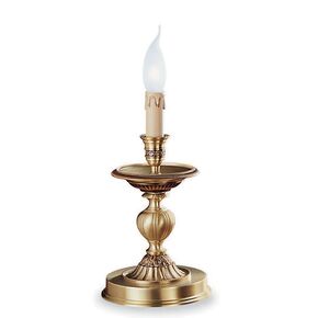 TABLE LAMPS SATIN FRENCH GOLD / MAHOGANY D. 46CM,   H. 30CM,   SP. 24CM,   BULBS 2XE14