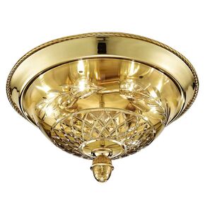 CLOSE TO CEILING SHADED GOLD PLATED D. 45CM,   H. 180CM,   BULBS 3XE14