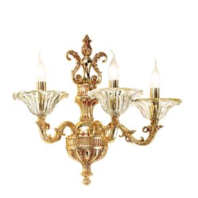 WALL SCONCES FRENCH GOLD D. 82CM,   H. 73CM,   BULBS 6XE14