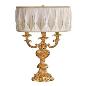 TABLE LAMPS FRENCH GOLD D. 58CM,   H. 88CM,   BULBS 9XE14