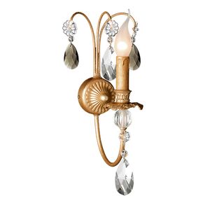 F2-2131-1 > WALL SCONCES GOLD ANTICO WITH BOEMIA CRYSTAL AND BLACK SWA STRASS