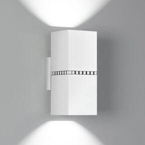 ΑΠΛΊΚΕΣ (ΕΠΊΤΟΙΧΑ ΦΩΤΙΣΤΙΚΆ)  LED WALL LIGHT 2 X 9,3 W DIMABLE WHITE LACQUER   W:80MM   H:200MM   D:101MM