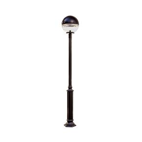 ALUMINUM LANTERNS > 3246-40R_394-200 BLACK ALUMINUM COLUMN WITH BALL Φ40 REFLEX - FLOOR LIGHTS