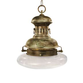 TRADITIONAL LAMPS > VINTAGE RETRO ITALIAN > SINGLE LAMPS > SOSP. OT. ANT-RAM V. TRASP. BUL. W:430MM H:1140MM 1XE27 220V IP20 - PENDANT LIGHTS