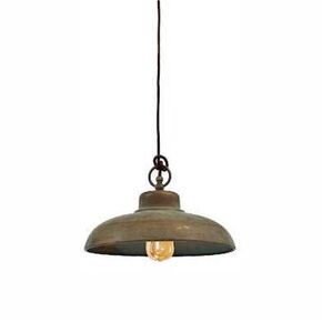 TRADITIONAL LAMPS > VINTAGE RETRO ITALIAN > SINGLE LAMPS > SOSP. CAVO TESSUTO OT. ANT-RAM W:320MM 1XE27 220V IP20 - PENDANT LIGHTS