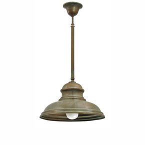 TRADITIONAL LAMPS > VINTAGE RETRO ITALIAN > SINGLE LAMPS > SOSP. FISSA LUNGA OT. ANT-RAM W:325MM H:650MM 1XE27 220V IP20 - PENDANT LIGHTS