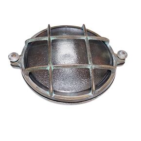 WATERPROOF SCONCES OUTDOOR BRONZE ROUND GRID 2 SUPPORTS