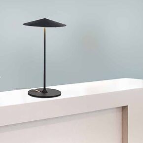 TABLE LAMP METALLIC SHADE LED 3 X 5 W ANTHRACITE GREY LACQUER