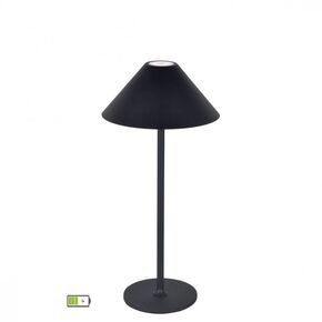 TABLE LIGHT BLACK WITH BATTERY SUPPLY CONE - ΕΠΙΤΡΑΠΈΖΙΑ ΦΩΤΙΣΤΙΚΆ