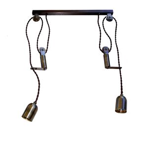 PENDANTS RAIL WITH COUNTERWEIGHTS MADE OF 2 LIGHT BRONZE