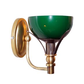 WALL SCONCES LAMP HANDMADE FROM BRONZE AND MURANO GLASS GREEN D14 CM