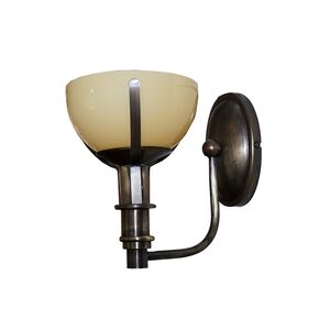 WALL SCONCES LAMP MADE OF BRONZE AND MURANO GLASS HONEY