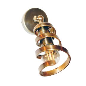 WALL SCONCES LAMP HANDMADE FROM SPIRAL BRONZE