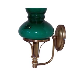 WALL SCONCES TRADITIONAL LAMP HANDMADE FROM BRONZE AND MURANO GLASS GREEN