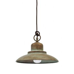 TRADITIONAL LAMPS > VINTAGE RETRO ITALIAN > SINGLE LAMPS > SOSP. CAVO TESSUTO OT. ANT-RAM W:325MM H:780MM 1XE27 220V IP20 - PENDANT LIGHTS