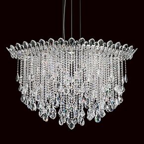 CLASSIC CRYSTAL LIGHTING SCHONBEK > CHANDELIERS > TRILLIANE STRANDS 8 LIGHT 220V PENDANT IN STAINLESS STEEL WITH CLEAR HERITAGE CRYSTAL - PENDANT LIGHTS