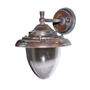 FISHING LAMPS HANDMADE LAMP MADE OF BRONZE PYROPHY STRAIGHT WITH ARTIFICIAL AGING