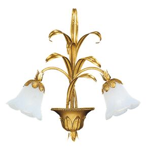 F2-4061-2 > WALL SCONCES GOLD WITH PATINA AND MURANO GLASS