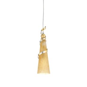 F2-7316-1 > PENDANTS RUGGINE AND GOLD WITH MURANO GLASS