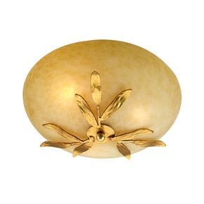 F2-7325-3 > CLOSE TO CEILING RUGGINE AND GOLD WITH MURANO GLASS