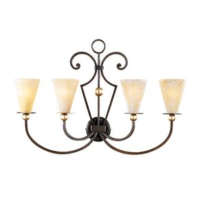F2-7431-4 > WALL SCONCES RUGGINE AND GOLD WITH MURANO GLASS