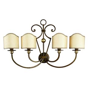 F2-7461-4 > WALL SCONCES RUGGINE AND GOLD WITH SHADE