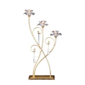 F2-7532-3 > TABLE LAMPS ROSES GOLD WITH MURANO GLASS