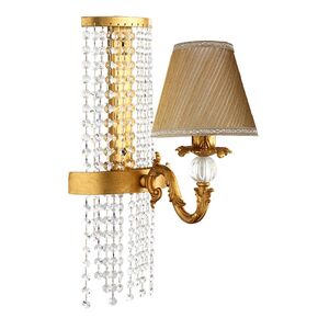 F2-7581-1 > WALL SCONCES GOLD WITH SWAROVSKI SPECTRA WITH SHADE