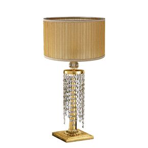 F2-7582-1 > TABLE LAMPS GOLD WITH SWAROVSKI SPECTRA WITH SHADE