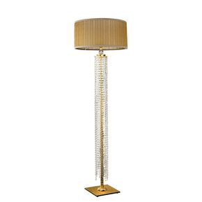 F2-7583-1 > FLOOR LAMPS GOLD WITH SWAROVSKI SPECTRA WITH SHADE