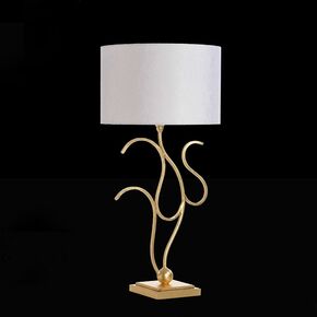F2-7612-1 > TABLE LAMPS GOLD WITH SHADE