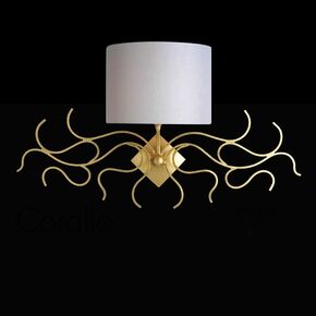 F2-7616-1 > WALL SCONCES GOLD WITH SHADE
