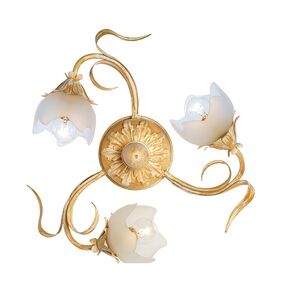 F2-9110-3 > CLOSE TO CEILING ORO BIANCO WITH GLASS