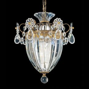 SCHONBEK ΚΛΑΣΣΙΚΆ ΦΩΤΙΣΤΙΚΆ ΚΡΕΜΑΣΤΆ BAGATELLE 1 LIGHT 220V PENDANT IN HEIRLOOM GOLD WITH CLEAR HERITAGE CRYSTAL