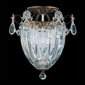 SCHONBEK ΚΛΑΣΣΙΚΆ ΦΩΤΙΣΤΙΚΆ ΚΡΕΜΑΣΤΆ BAGATELLE 3 LIGHT 220V CLOSE TO CEILING IN HEIRLOOM BRONZE WITH CLEAR HERITAGE CRYSTAL