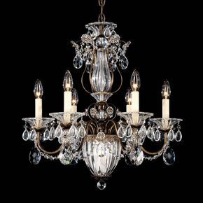 SCHONBEK ΚΛΑΣΣΙΚΆ ΦΩΤΙΣΤΙΚΆ ΚΡΕΜΑΣΤΆ BAGATELLE 7 LIGHT 220V CHANDELIER IN ETRUSCAN GOLD WITH CLEAR HERITAGE CRYSTAL