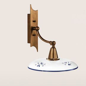 ΠΑΡΑΔΟΣΙΑΚΆ  ΦΩΤΙΣΤΙΚΆ < TRADITIONALY ΙΤΑΛΙΚΆ CREMASCO > ΑΠΛΊΚΕΣ ΤΟΊΧΟΥ >  1L WALL BURNISHED-BLUE D.22 H.28 SP.25 - ΤΟΊΧΟΥ ΦΩΤΙΣΤΙΚΆ 