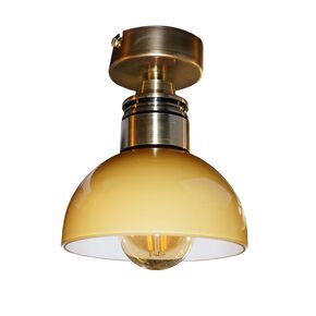 CLOSE TO CEILING BRONZE LIGHT WITH MURANO GLASS