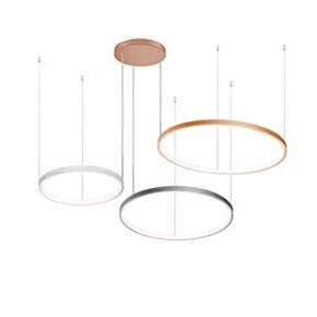 INTERIOR > MODERN MINIMAL LIGHTING > CEILING PENDANTS > PENDANT SET HORIZONTAL 40 60 80 70 W LED, 3000K, 5600 LM 01377-08 ALUMINUM+DIFFUSER - PENDANT LIGHTS