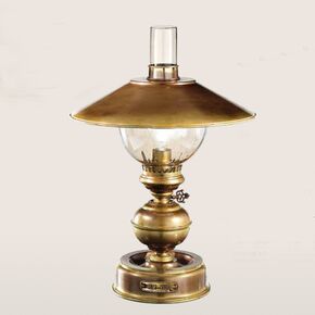 1L TABLE LAMP SHADED BURNISHED D.36 H.51