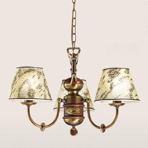 3L PENDANT SHADED BURNISHED D.53 H.37+63 TOT.100