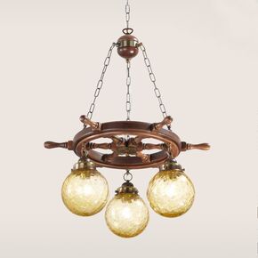 3L PENDANT SHADED BURNISHED D.62 H.86+63 TOT.149