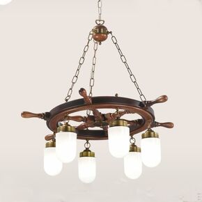 6L PENDANT SHADED BURNISHED-WHITE GLASS D.84 H.94+63 TOT.157