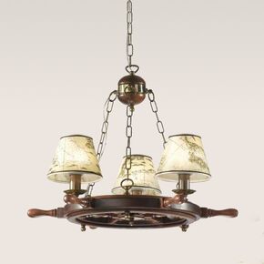 3L PENDANT SHADED BURNISHED D.62 H.60+63 TOT.123