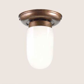 1L CEILING BURNISHED-WHITE GLASS D.13 H.20