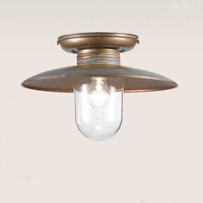 1L CEILING GREEN BURNISHED-CLEAR GLASS D.36 H.24