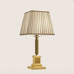 1L SMALL T.LAMP SATIN BURNISHED-FABRIC .25 P.25 H.54 (22SHADE)